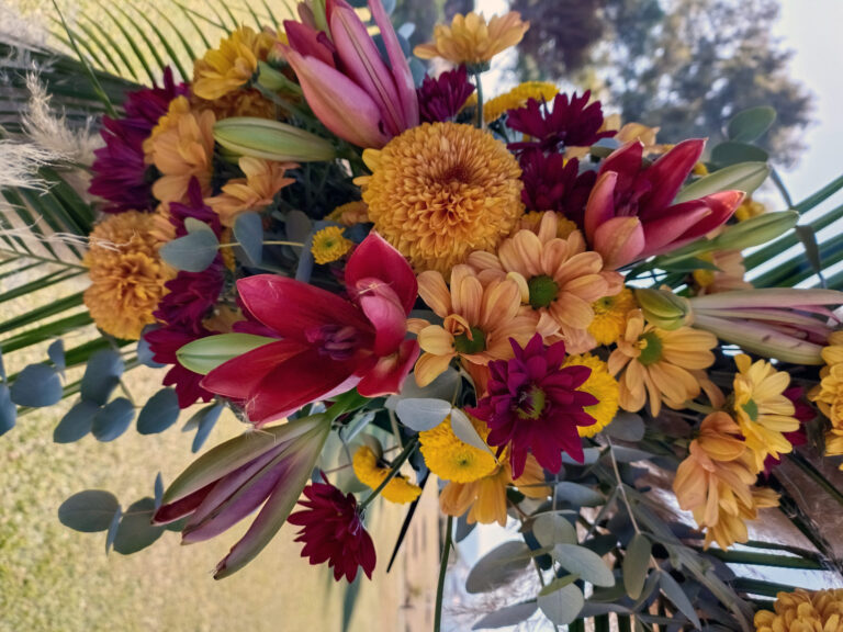 Arreglo floral del altar